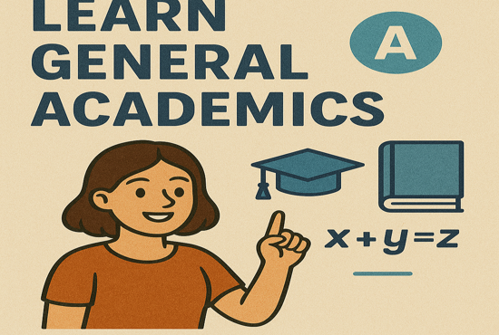 I will tutor you in general academics or science with a 2-hour custom session